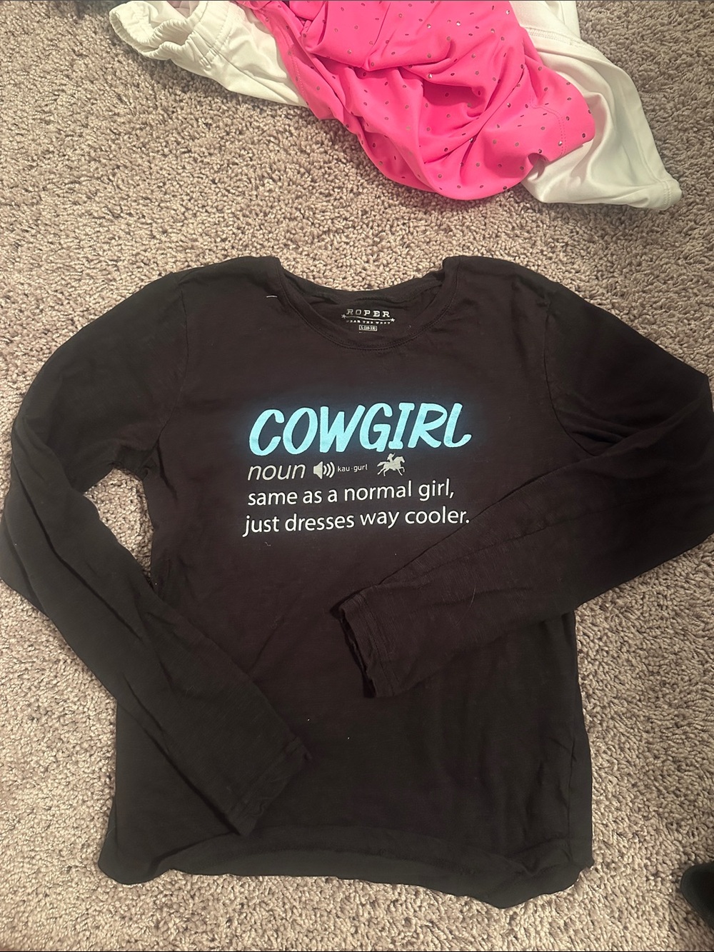 Cowgirl long sleeve t shirt size 10/12